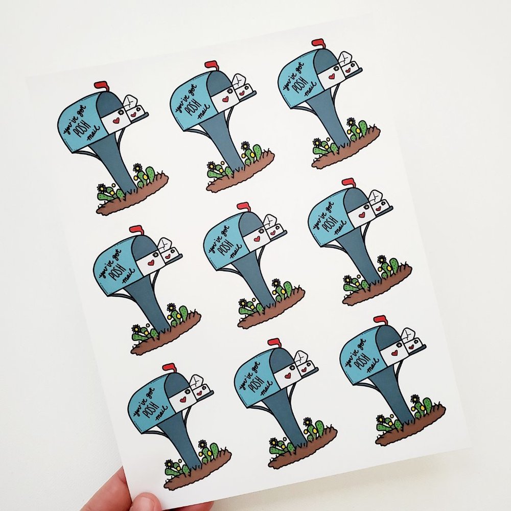 LB059 STICKERS Custom Poshmark Stickers Dr Suess Style Thank You Mail Supplies - Picture 3 of 7